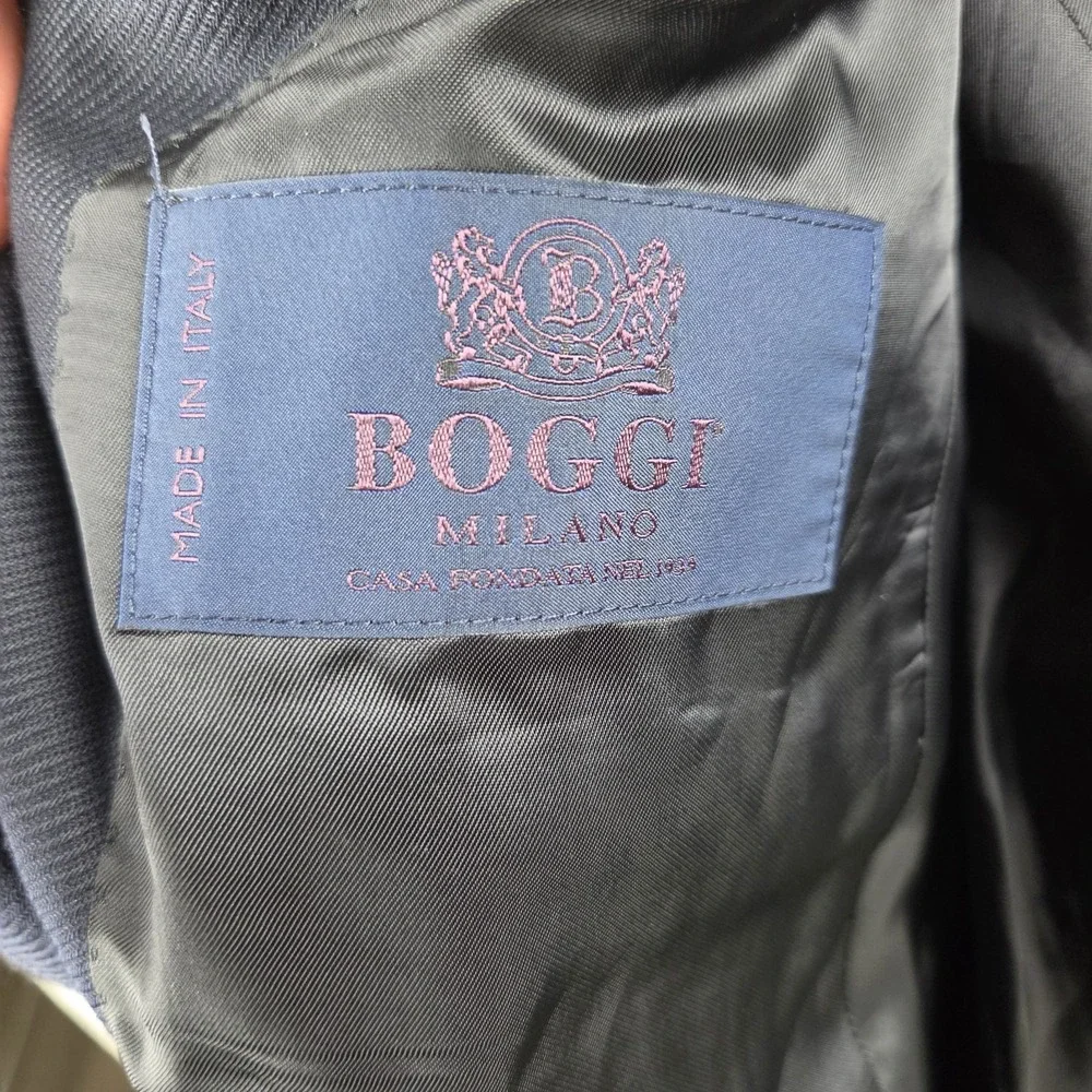Loro Piana x Boggi Milano Blue Extra Fine Wool Twister Blazer Mens 50R Italy